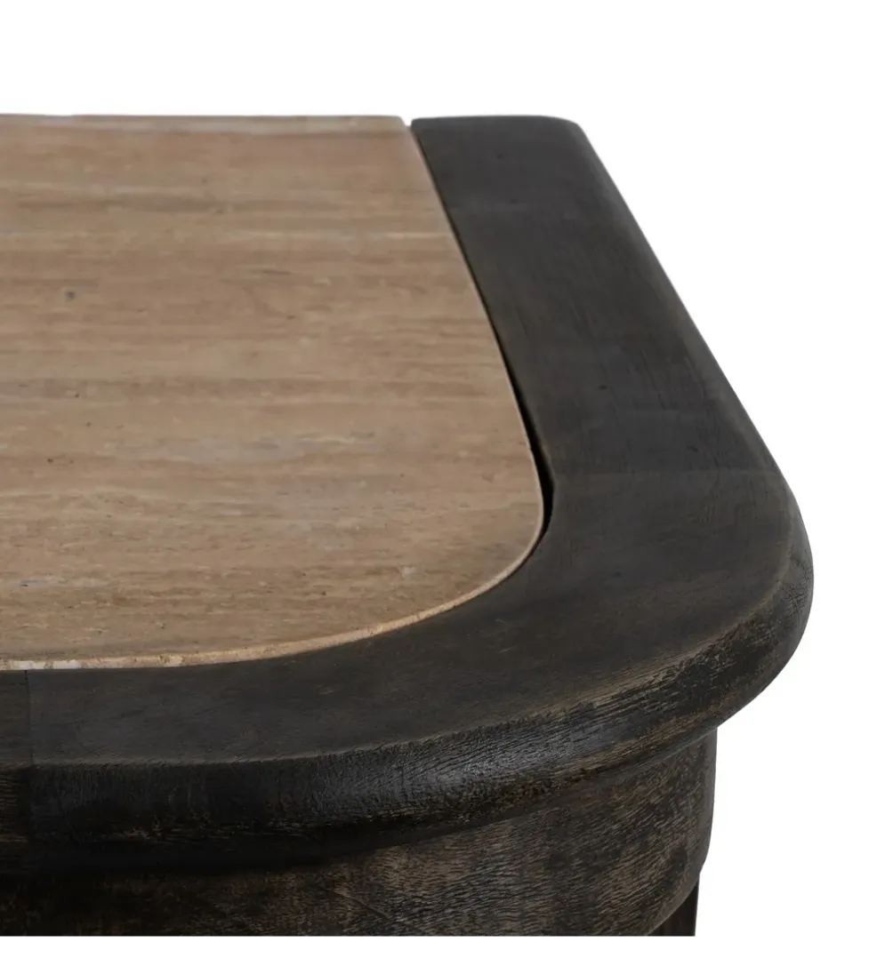 Komoda barek wyspa ISLA 155 cm drewno mango marumur