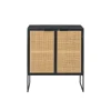 Komoda CANE PANE 89 cm naturalna czarna