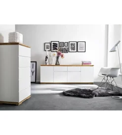 Komoda CHIARO 180 cm biało kremowa