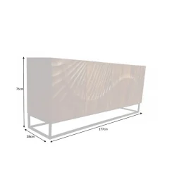 Komoda Davide 177 cm drewno mango brąz