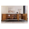 Komoda 3D TRIBAL 180 cm drewno mango ciemny brąz