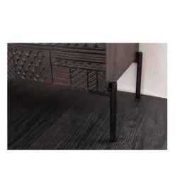 Komoda 3D TRIBAL 180 cm drewno mango ciemny brąz
