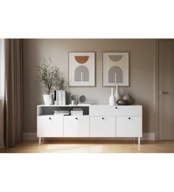 Komoda DULLUM 200 cm biały