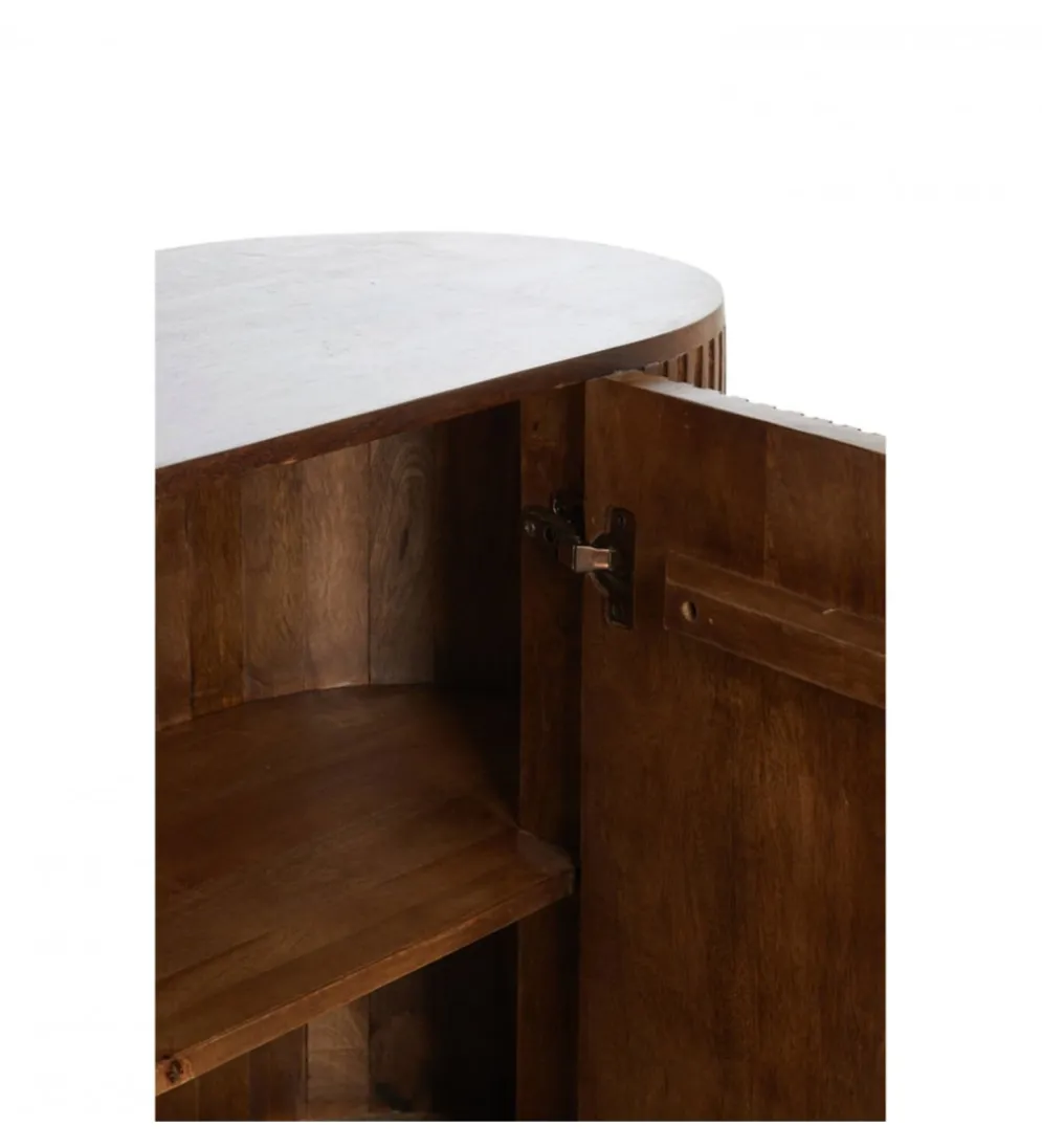 Komoda DUMOSI 140 cm naturalna brązowa