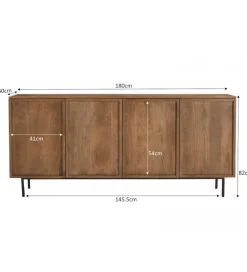 Komoda ELAN 180 cm drewno mango