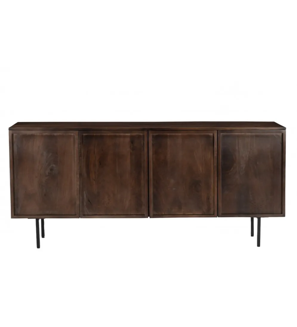 Komoda ELANI 180 cm drewno mango brązowa
