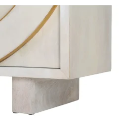 Komoda GEMANAT 113 cm drewno mango biała