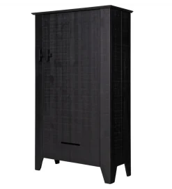 Komoda GIJS 142 cm drewno sosna czarna