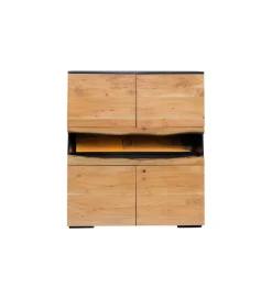Komoda GRAND ACACIA 120 cm drewno akcja LED