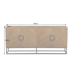 Komoda GRANDEZZA 180 cm kolor drewna orzecha