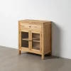 Komoda INMORETI 89 cm drewno mindi naturalne