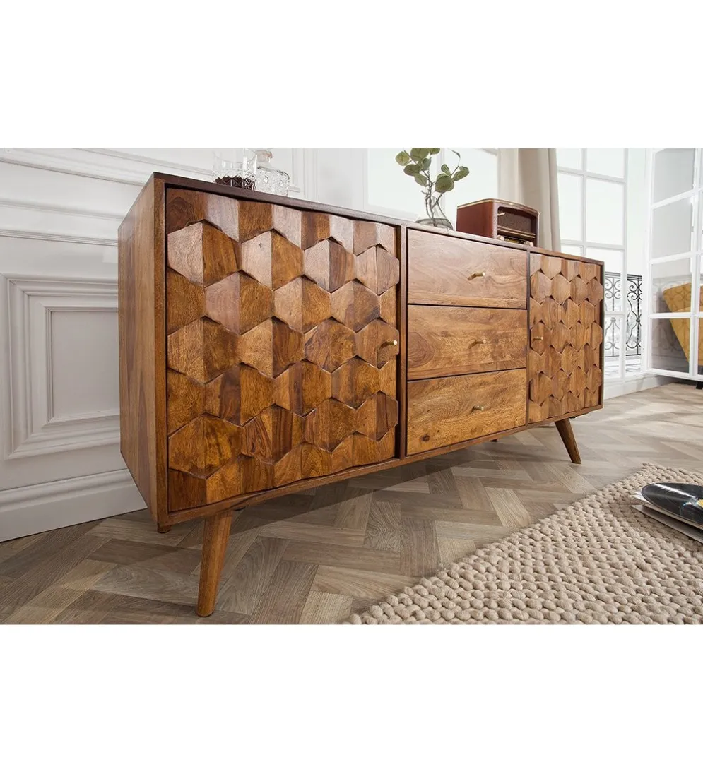 Komoda Komodo Mystic Living 145 cm drewno Sheesham