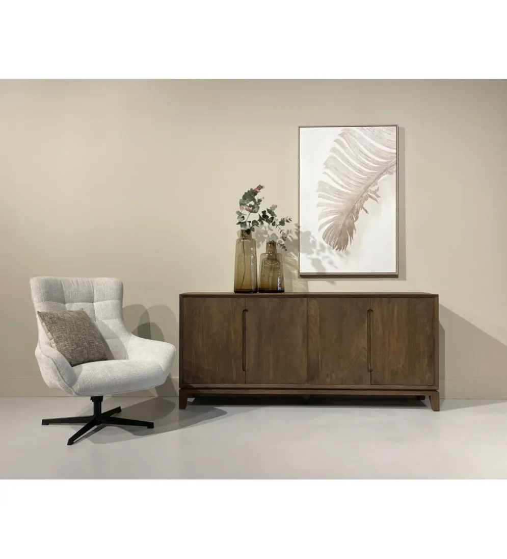 Komoda KORTE 190 cm drewno mango brąz