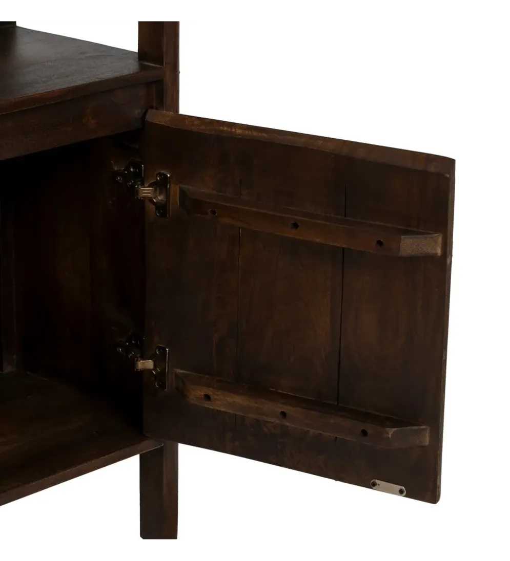 Komoda KURT 190 cm drewno mango ciemny brąz