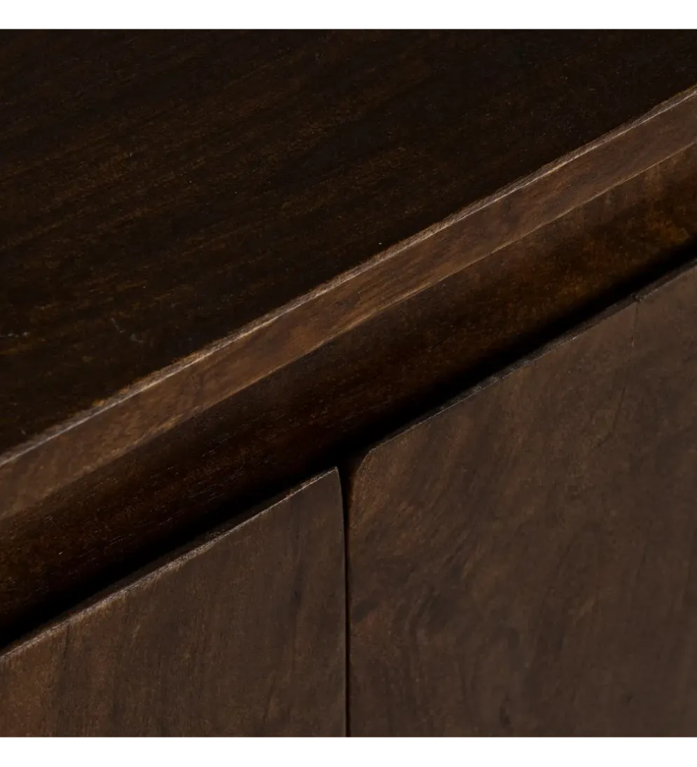 Komoda KURT 190 cm drewno mango ciemny brąz