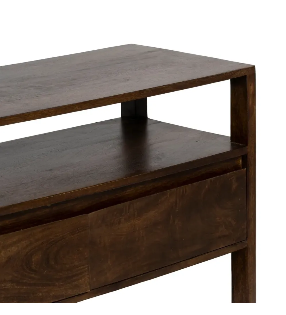 Komoda KURT 97 cm drewno mango ciemny brąz