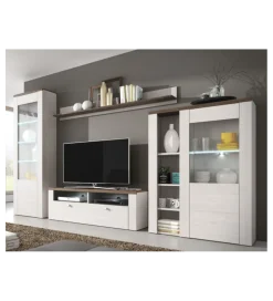 Komoda LARONA 100 cm o wybarwieniu Sonoma Trufel z kolorem Sibiu Larche