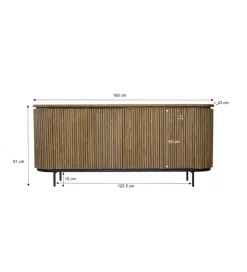 Komoda LUSAN 180 cm drewno teak