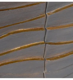Komoda QUTINESKA 149 cm drewno mango szara