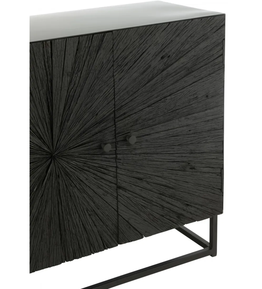 Komoda Shanil 120 cm drewno czarna