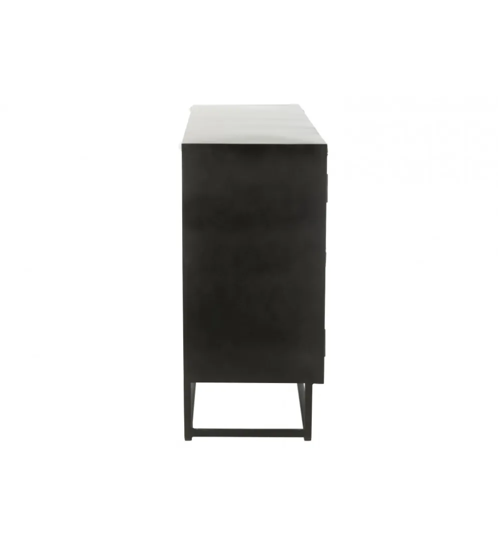 Komoda Shanil 120 cm drewno czarna