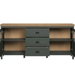 Komoda STANTON 184 cm w optyce dębu Evoke Ciemnozielony