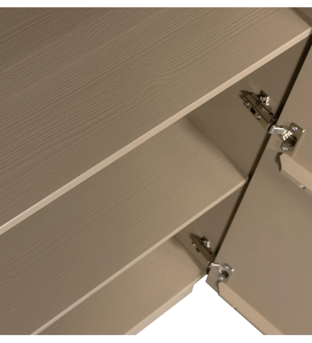 Komoda TEO 116 cm drewno sosny mud
