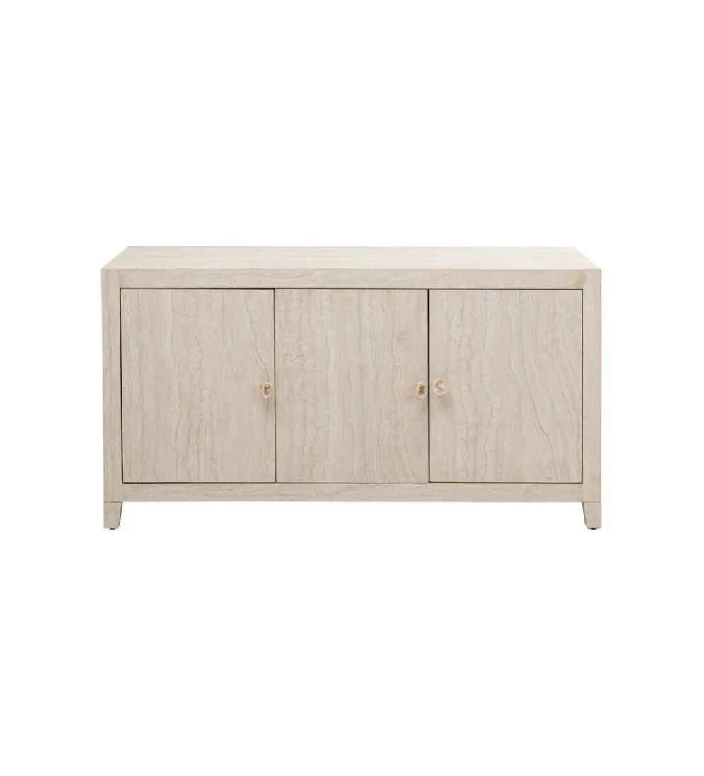 Komoda TRAVERTINO 140 x 77 cm naturalny beżowy