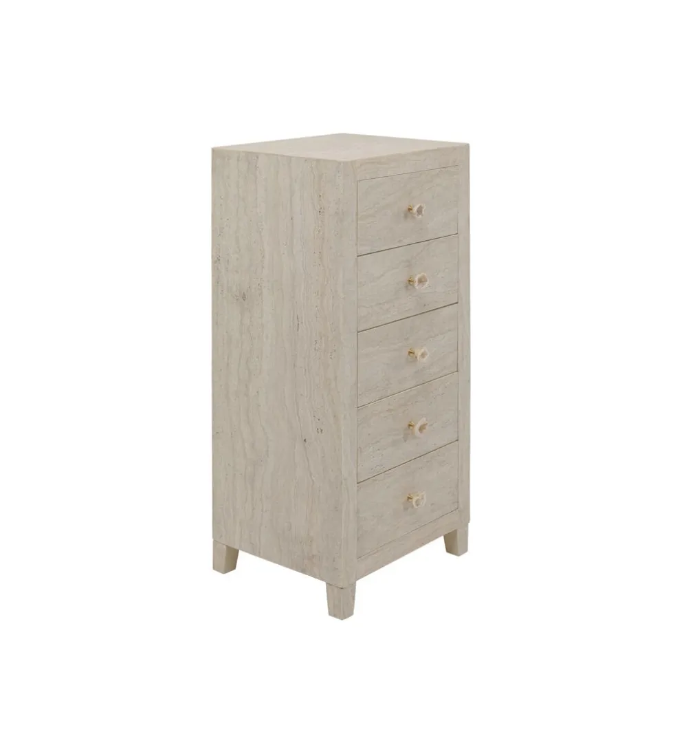 Komoda TRAVERTINO 49 x 110 cm naturalny beżowy