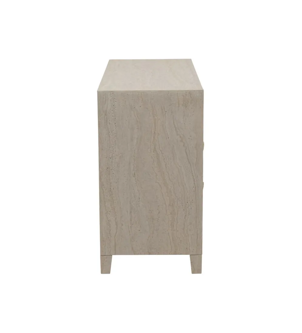 Komoda TRAVERTINO 91 x 74 cm naturalna beżowa