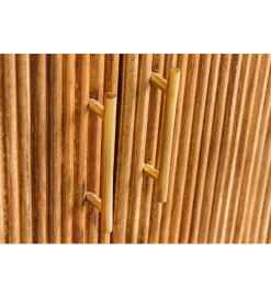 Komoda TRES CHIC 105 cm drewno mango biały marmur naturalna