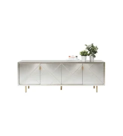 Komoda TRIANGLE 180 cm srebrna