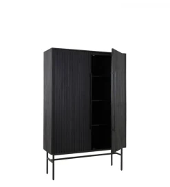 Komoda wysoka ABAGE 180 cm czarna