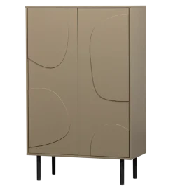 Komoda wysoka CADIZ 135 cm drewno sosny piaskowa
