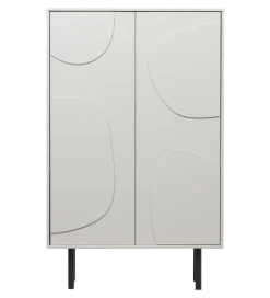 Komoda wysoka CADIZ 135 cm drewno sosny mist