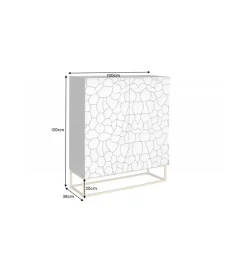 Komoda wysoka MASKAT 100 cm drewno mango brąz