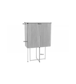 Komoda wysoka NAGOJA 80 cm drewno mango brąz