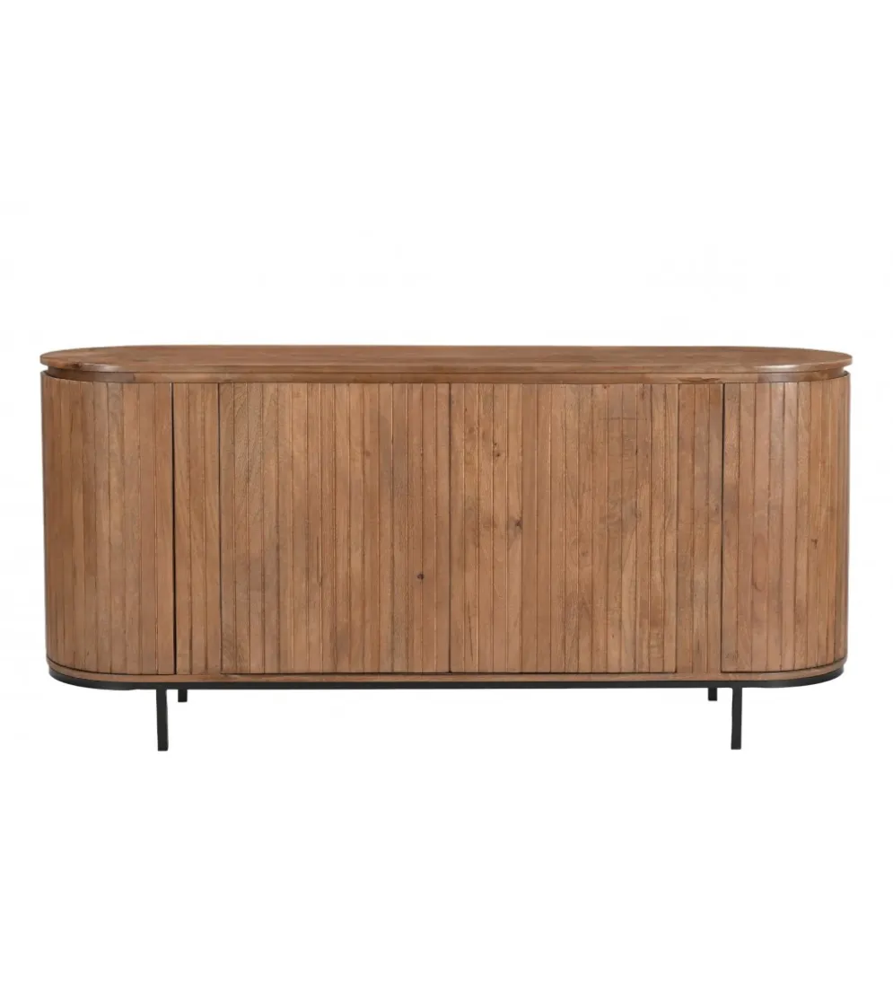 Komoda wysoka NOORK 115 cm w kolorze orzechowym