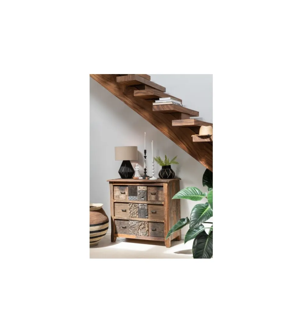 Komoda ZUWENA 100 cm brązowa