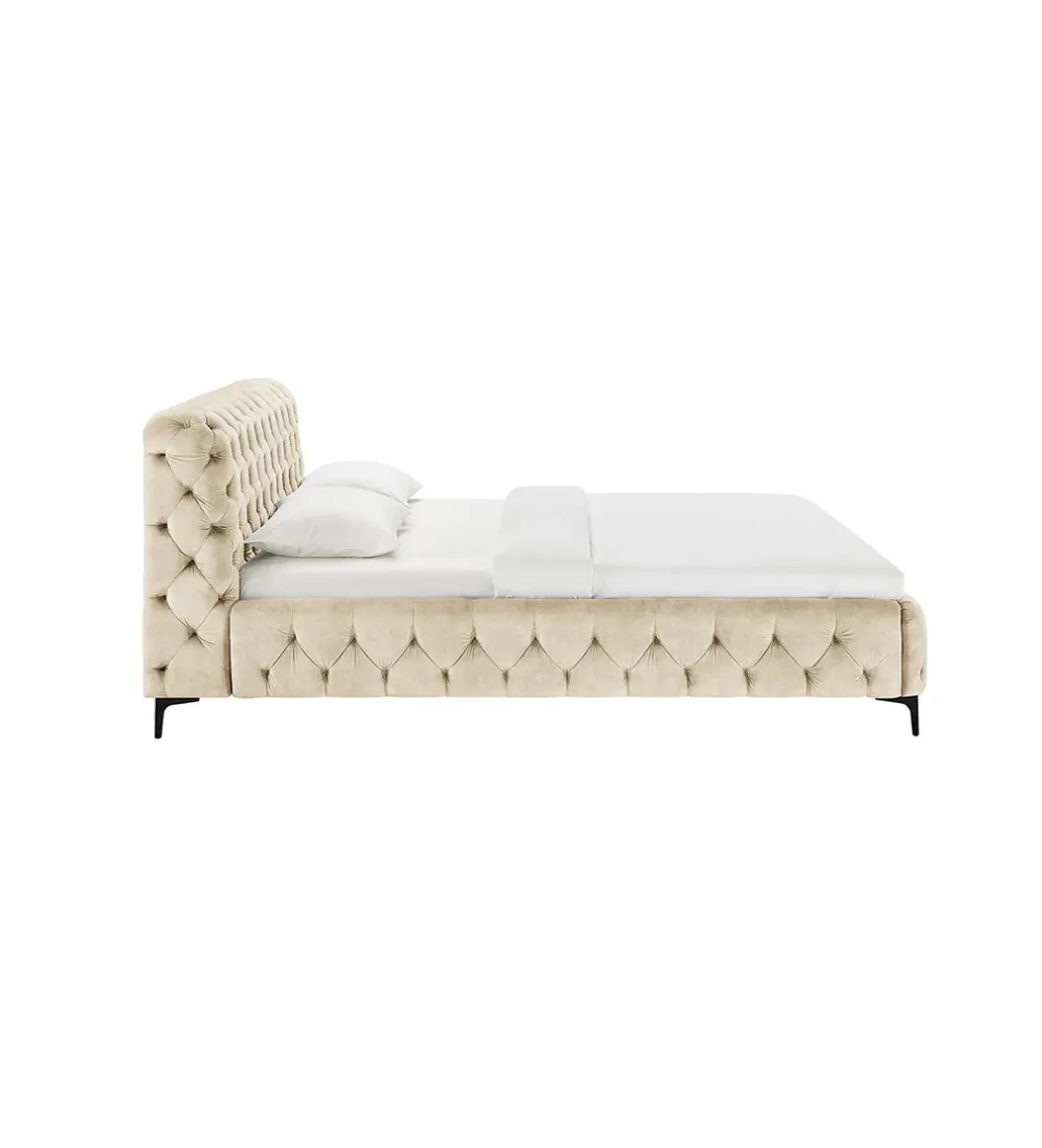 Łóżko MODERN BAROCK 180 x 200 cm welwet champagne