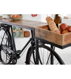 Konsola BICYCLE 195 cm drewno mango