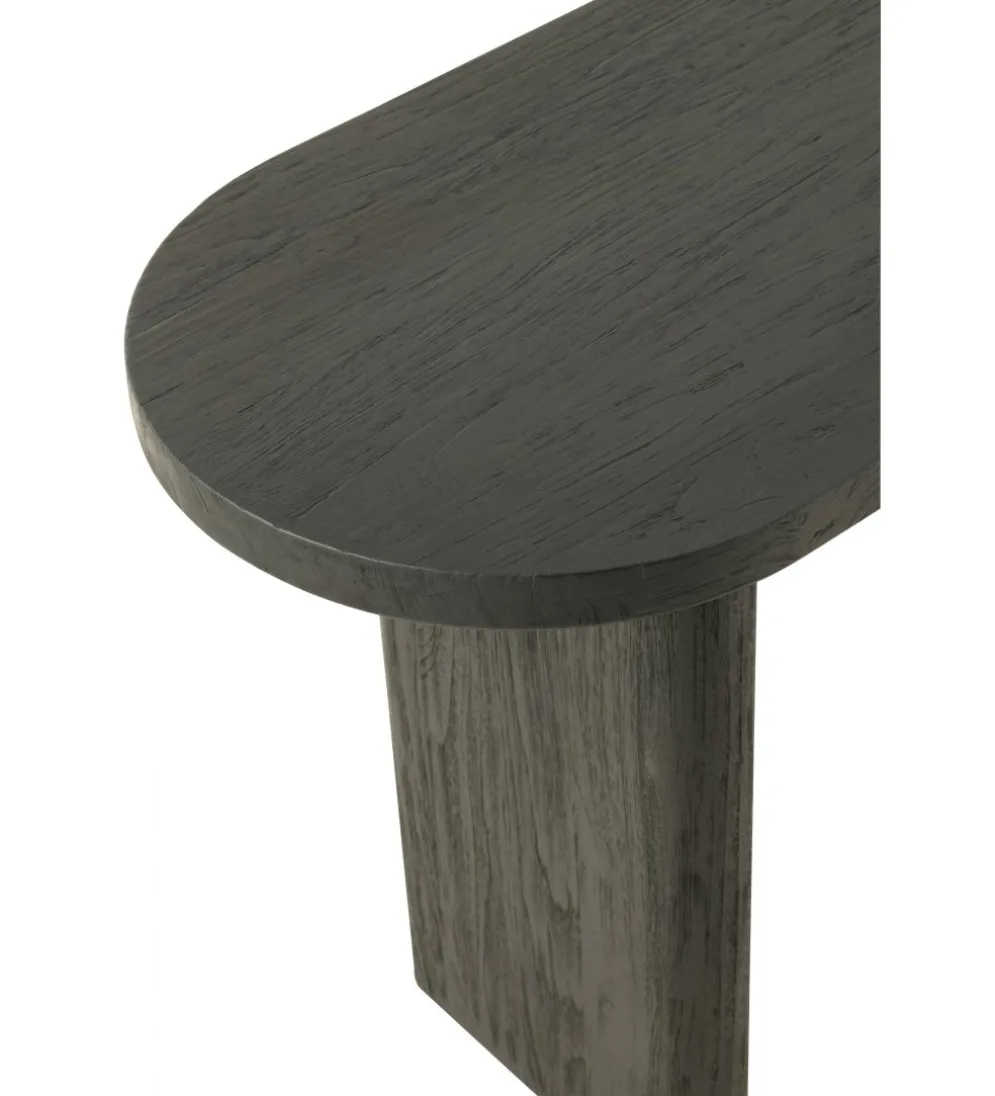 Konsola LEMONE 150 cm drewno teak czarna
