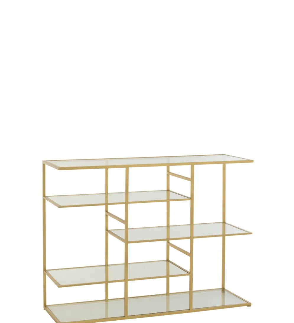 Konsola RACKYN 120 cm szklana złota