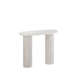 Konsola ROUNDEGO 91 cm marmur biały