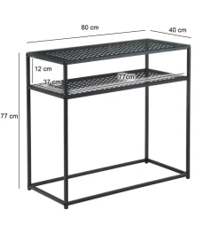 Konsola WOHNLING 80 cm czarna