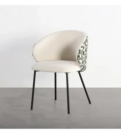 Krzesło ESTAMPADO 74 cm biało szare
