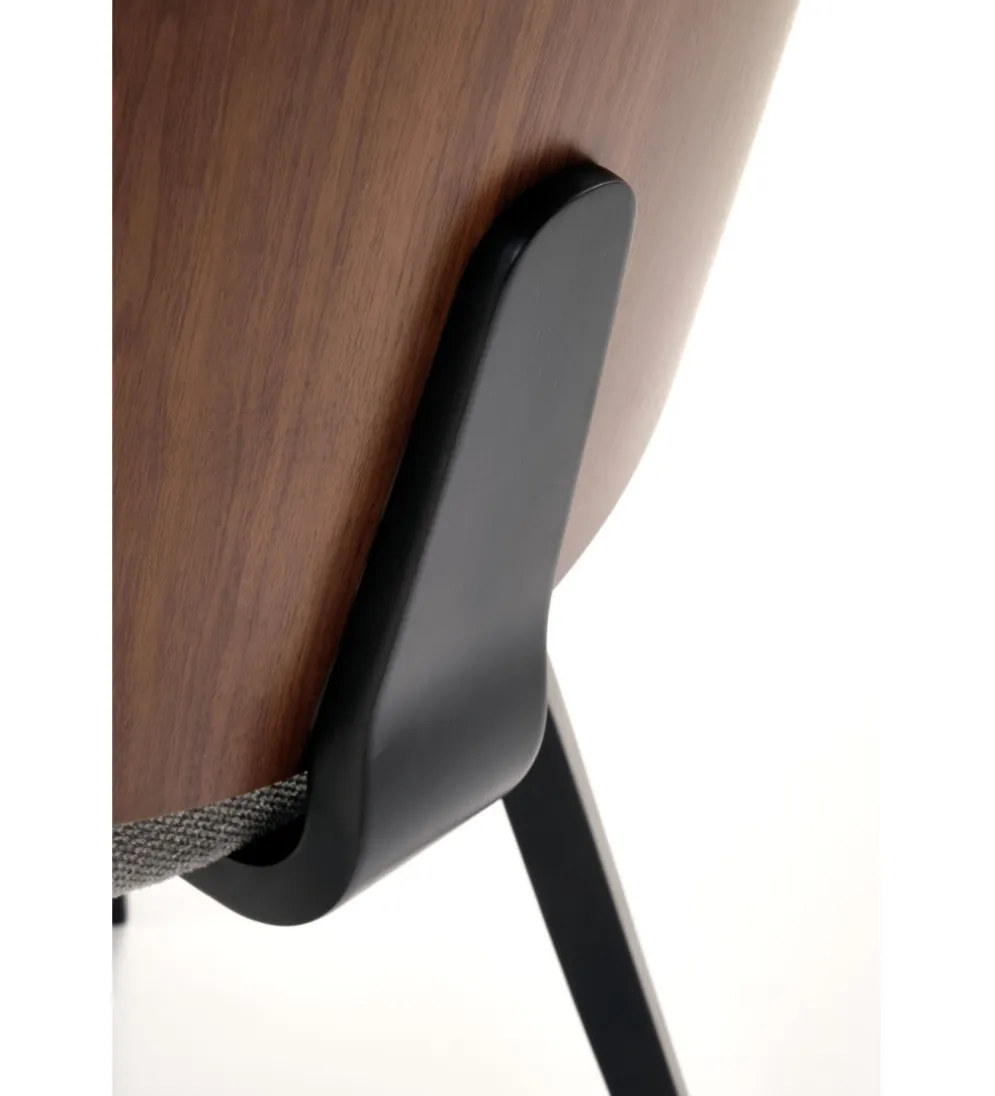 Krzesło K563 77 cm orzechowy popielaty czarny