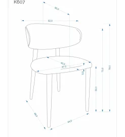Krzesło K607CS 78 cm beżowe