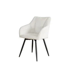 Krzesło obrotowe AVIGNON chenille beige czarne nogi