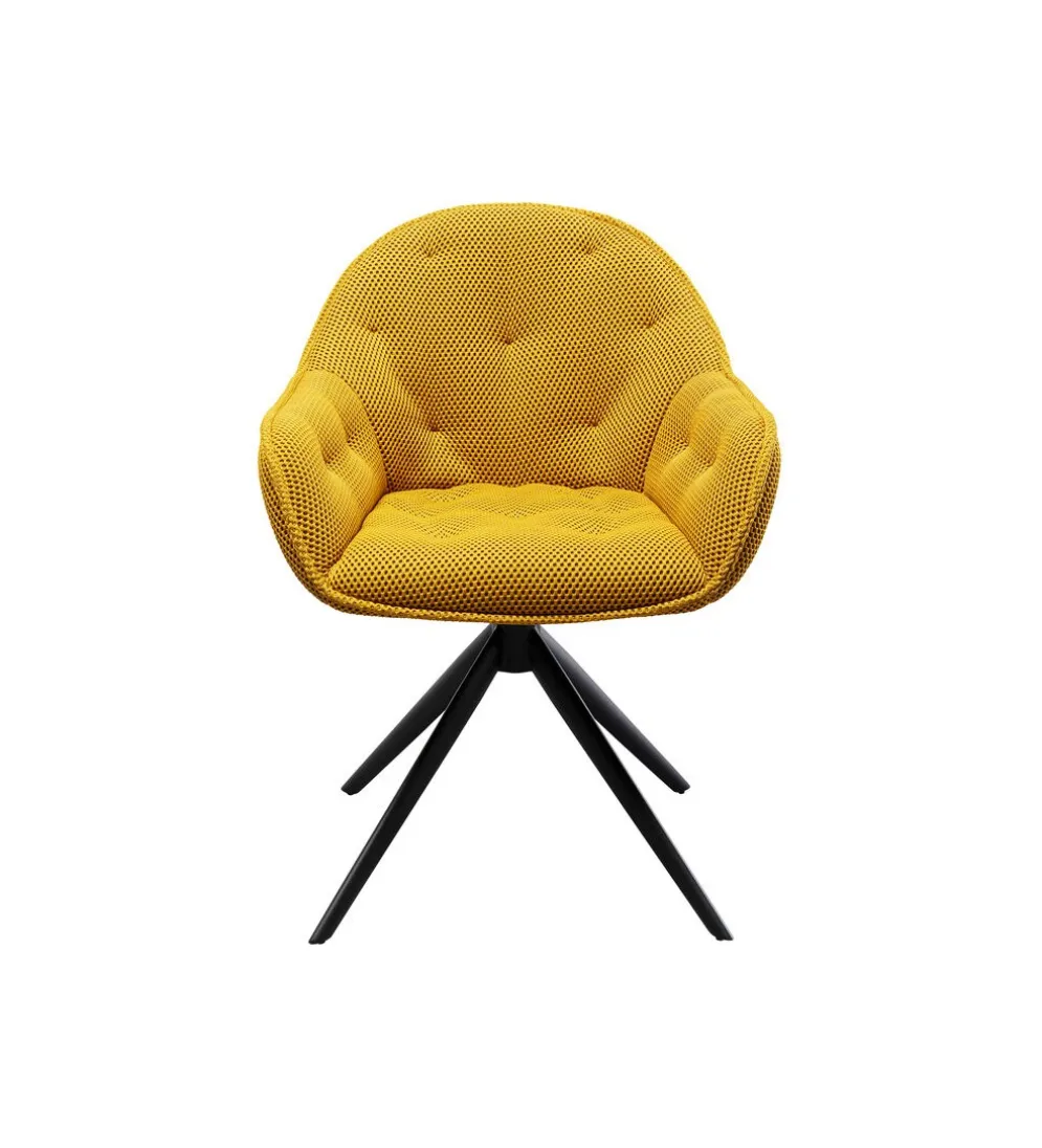 Krzesło obrotowe CARLITO MESH 82 cm żółty